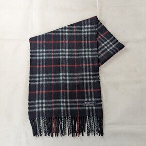 Burberry Iconic Black Cashmere Check Scarf Unisex